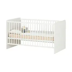 Kinderbett Toran, weiß, 144x80 cm - Babybett in hochwertiger Verarbeitung, ideal für einen erholsamen Schlaf. Maße: B: 144 cm, H: 80 cm, T: 82 cm. Jetzt anmelden und 10€ Willkommens-Gutschein sichern!
