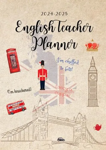 English Teacher Planner: 6 classi - Presenze, valutazioni, calendario e giorni festivi, argomenti trattati, contatti di emergenza