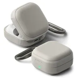 Schutzhülle für Galaxy Buds 4 / 4 Pro, Ringke Onyx Magnetic mit MagSafe, Grau - Grau