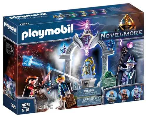 Playmobil Novelmore - Schrein der magischen Rüstung - Sets mit 2 Rittern und einem Magier, magisches Schwert mit Leuchtfunktion und Schussmechanismus. Ideal für spannende Abenteuer ab 8 Jahren.