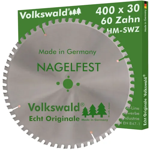 Volkswald Kreissägeblatt Volkswald ® HM-Sägeblatt SWZ 400 x 30 mm Z= 60 Kreissägeblatt Bauholz, Echt Originale Volkswald® Made in Germany