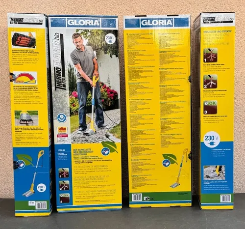 GLORIA Thermoflamm BIO Fix - Elektrischer Unkrautvernichter 1100W, umweltfreundlich und effektiv gegen Unkraut, ergonomisches Design mit 1,22 m Griff