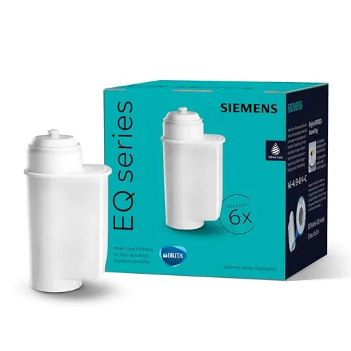Siemens Brita Intenza Wasserfilter TZ70063A - 6er Pack für perfekte Wasserqualität und aromatischen Kaffeegenuss, speziell für Kaffeevollautomaten der EQ Reihe