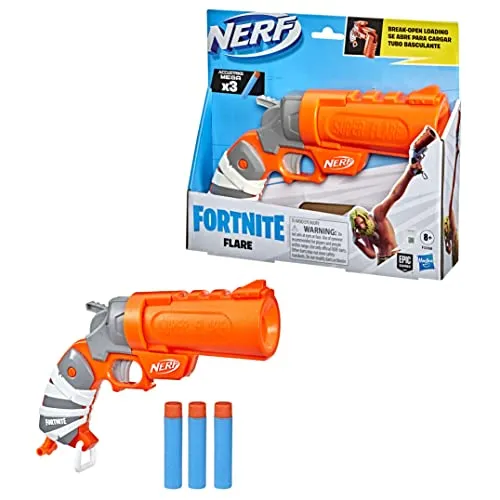 NERF FORTNITE Flare Blaster - Enthält 3 präzise Nerf AccuStrike Mega Darts für spannende Action. Ideal für drinnen und draußen, bietet dieser Blaster Qualität und Leistung für unvergessliche Spielerlebnisse.