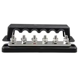 Victron Busbar 600A 8P + Cover - Robuste Sammelschiene - Sonstige Elektroinstallationsartikel, ideal für sichere Verbindungen in Elektroinstallationen mit hoher Strombelastbarkeit.