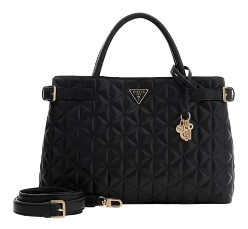 Guess Paisleigh Shopper Tasche 32 cm schwarz - Elegante Guess Paisleigh Shopper Tasche aus strapazierfähigem Material. Mit praktischem Reißverschluss und verstellbarem Umhängeriemen. Ideal für stilvolle Auftritte im Alltag.