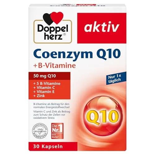 Doppelherz Coenzym Q10 + B-Vitamine Kapseln zur Unterstützung des Energiestoffwechsels 30 KAP