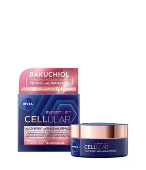 NIVEA Cellular Expert Finish Lift Nachtcreme 50 ml - Nachtpflege mit Bakuchiol, der sanften Retinol-Alternative für jüngere Haut. Regeneriert über Nacht, definiert Konturen und mildert Falten.