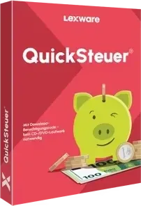 Lexware QuickSteuer 2026 - Steuererklärung für 2025 - Vollversion für 1 Benutzer, ideal für eine einfache und schnelle Steuererklärung, Download für Windows, in deutscher Sprache.
