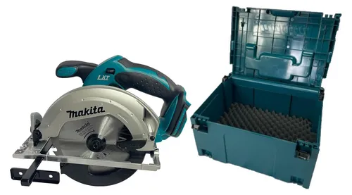 Makita DSS611ZJ LXT 18 V Kreissäge - Professionelle Akku-Kreissäge mit 165 mm Durchmesser, ideal für präzise Schnitte und Mobilität im Einsatz.