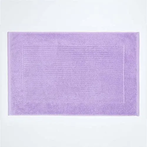 Homescapes Frottee Badvorleger Imperial 50 x 80 cm Flieder, Duschvorleger aus 100% Baumwolle in Hotel Qualität