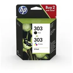 Original HP 3YM92AE / 303 Druckkopfpatrone Multipack - Schwarz & Color - Druckerpatronen Multipack mit 4ml für brilliante Farben und gestochen scharfe Texte, ideal für HP Envy Photo 6230.