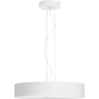 Philips Hue Fair Pendant Ceiling Light - White - Moderne Hue White Ambiance Decken-Pendelleuchte, 25W LED, 2900 Lumen, steuerbar via Smart-Geräte und Sprachassistenten wie Google Home, Alexa oder Siri für individuelles Licht.