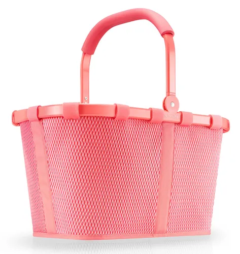 Reisenthel Carrybag Frame Mesh Coral - Stilvolle Einkaufstasche - Einkaufstaschen & Einkaufstrolleys – Der Reisenthel Carrybag Frame Mesh Coral vereint elegantes Design mit einem stabilen Aluminiumrahmen für sichere Transporte und modische Akzente.