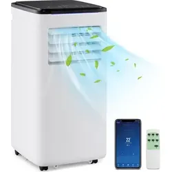 COSTWAY 9000 BTU mobile Klimaanlage – 4-in-1 Komfortgerät - Vielseitige 4-in-1 Klimaanlage mit Kühl-, Heiz-, Ventilator- und Entfeuchtungsfunktion. Perfekt für Räume bis 20 m², leise im Betrieb und einfach per Fernbedienung oder App steuerbar.