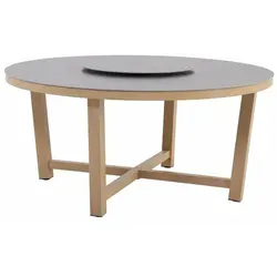 MWH Creador Kanto Gartentisch 159cm - Gartentisch mit robustem Aluminiumgestell und wetterfester Pulverbeschichtung in eleganter Holzoptik. Ideal für stilvolle Garten- und Terrassengestaltungen.