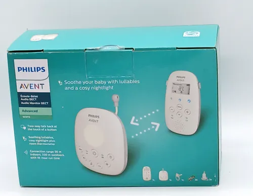 Philips Avent Audio Babyphone SCD713/26 - DECT-Technologie für sichere Verbindung, Gegensprechfunktion und Smart ECO-Modus für längere Batterielaufzeit