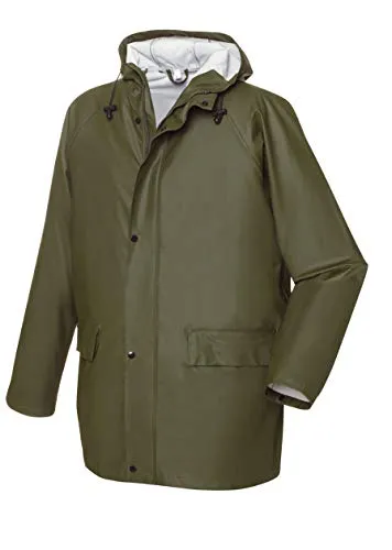 teXXor® Wetterschutz-Regenjacke LIST, oliv, Gr. L - Funktionsjacke, komplett wasserdicht mit doppelt versiegelten Nähten, ideal für alle Wetterbedingungen dank justierbarer Kapuze und Manschetten.