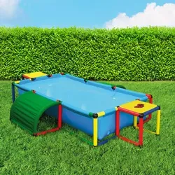QUADRO Spielturm-Erweiterung Pool XXL - Modulares Stecksystem - Erweiterung für QUADRO Spielturm, ideal für Sinnes- und Bewegungsspiel im Wasser. UV-stabil und langlebig, fördert die Kreativität und Bewegung von Kindern ab 3 Jahren.