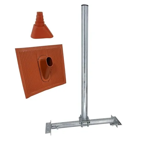PremiumX Dachsparrenhalter SOLID X85-48 - Halterung für Satellitenschüsseln, extrem flexibel und UV-beständig, mit stufenlos einstellbarem Sparrenabstand von 52 bis 85 cm und Dachneigung von 0 bis 90°.