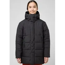 Jack Wolfskin Teen Insulation Long Jacket - Grau/Schwarz Parka Gr 152 - Funktionsjacke für Kinder mit isolierender PrimaLoft-Füllung und Kapuze, ideal für kalte Tage in der Freizeit.