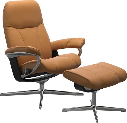 Stressless® Relaxsessel Consul, mit Cross Base, Größe S, M & L, Holzakzent Schwarz