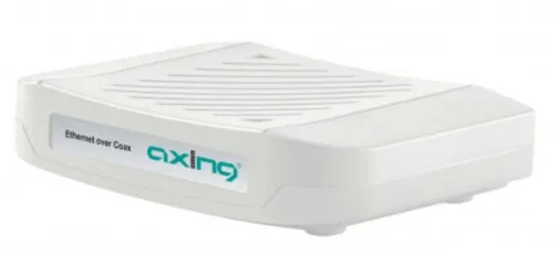 Axing EOC 2-31 Ethernet Over Coax Modem Adapter - Powerline-Modem für IP-Signale über Koaxialkabel, ideal für Video-Streaming und Home Office mit 720 Mbps und Plug & Play Installation.