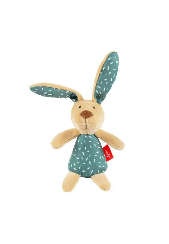 Sigikid Greifling Hase petrol – Rassel für Babys und Kinder (1-tlg) - Niedlicher Hase aus weichem Material, ideal zum Greifen und Spielen. Waschbar bei 30 °C und geeignet ab 3 Monaten. Perfekt für die frühkindliche Entwicklung und den Spielspaß!