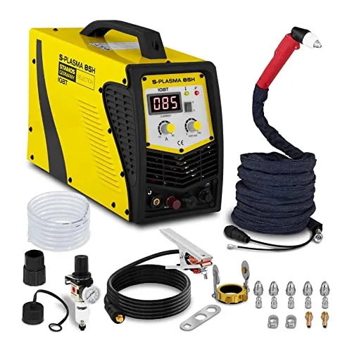 Stamos Germany Stamos Selection Plasmaschneider 85 A - 400 V - Schweißgeräte mit Pilotzündung für präzises Schneiden bis 27 mm. Ideal für Gewerbe, Industrie und ambitionierte Heimwerker. Hohe Leistung und ergonomische Nutzung im 2T- und 4T-Modus.