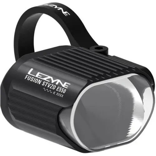 Lezyne Fusion E550 SM StVZO - E-Bike-kompatible Fahrradbeleuchtung - Fahrradbeleuchtung mit 4-LED StVZO-optimierter Linse und CNC-gefrästem Aluminiumgehäuse für optimales Wärmemanagement. Streng getestet nach IPX7, ideal für sicheres Fahren bei jedem Wetter.