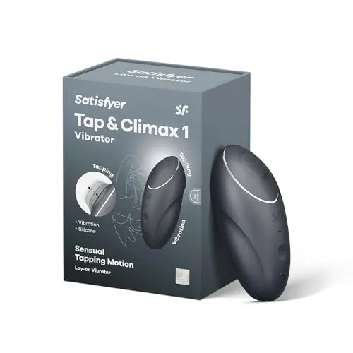 Satisfyer Tap & Climax - Auflegevibrator mit Klopf- und Vibrationsfunktion - Erleben Sie neue Höhepunkte mit dem Satisfyer Tap & Climax: Ergonomisch, aus körperfreundlichem Silikon, wasserdicht und mit 11 Vibrations- und Klopfprogrammen für individuelles Vergnügen.