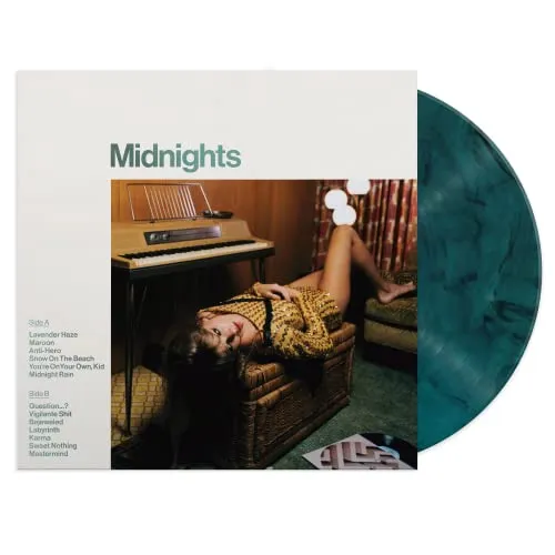 Midnights Taylor Swift Vinyl 12" Jade Green Edition - Schallplatte im einzigartigen Jade Green Design, perfekt für Sammler und Fans von Taylor Swift. Erlebe die Musik von 'Midnight' auf hochwertigem Vinyl.