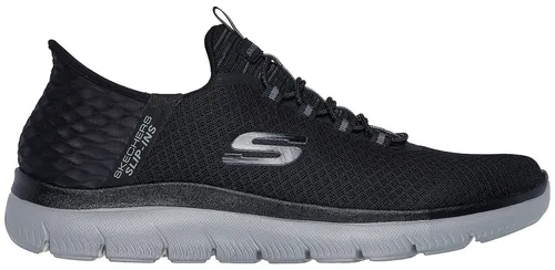 Skechers Summits High Range Herren Sneakers, Black Charcoal, 46 EU - Herren-Sneaker mit atmungsaktivem Mesh-Obermaterial und bequemer Bungee-Schnürung für optimalen Tragekomfort und Flexibilität.