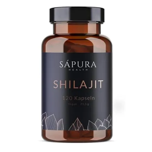 Shilajit Mumijo Kapseln - SAPURA HEALTH - Zink-Kapseln mit reinem Shilajit Extrakt, reich an Fulvinsäure und über 85 Mineralien. Hergestellt in Deutschland unter höchsten Qualitätsstandards.