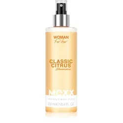 Mexx Woman Classic Citrus & Sandalwood Bodyspray 250 ml - Erfrischendes Körperspray für Damen mit einem einzigartigen Duftmix aus Zitrus und Sandelholz. Ideal für warme Tage, um Ihre Sinne zu beleben und frische Energie zu verleihen.