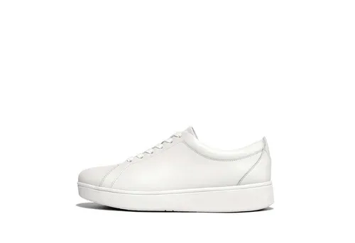 Fitflop Damen Rally Leder Sneaker in Urban White, 41 EU - Damen-Sneaker aus hochwertigem Leder, mit herausragendem Komfort und modernem Design für stilvolle Freizeitlooks.