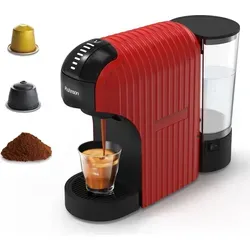 Rohnson R-98048R Kapselkaffeemaschine - Kaffeekapselmaschinen - für Nescafé Dolce Gusto und Nespresso Kapseln, leistungsstark mit 1400 W und 20 bar Druck für perfekten Kaffeegenuss.