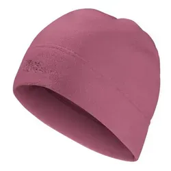 Jack Wolfskin Beanie "Real Stuff" in Lila - Mützen aus Polartec Power Stretch, atmungsaktiv und schnelltrocknend, ideal für Outdoor-Aktivitäten und umweltbewusst dank recyceltem Polyester.
