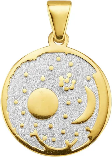Firetti Kettenanhänger Schmuck Geschenk Gold 585 Halsschmuck Himmel Sonne Mond Sterne