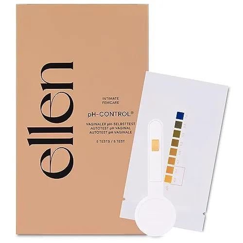 ellen® pH-Control – CE-gekennzeichneter vaginaler pH Test zur Infektionserkennung – pH Teststreifen Scheide als Selbsttest mit Applikator – Einfach & schmerzfrei – 5 Stück