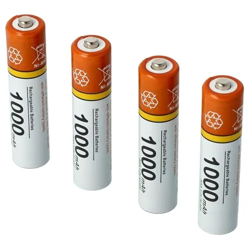 vhbw 4X AAA Micro Akku kompatibel mit Gigaset CE575HX schnurlos Festnetz Telefon (1000mAh, 1,2V, NiMH)