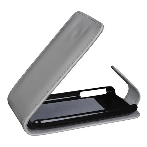 Mobilfunk Krause - Flip Case Etui Handytasche Tasche Hülle für Apple iPhone 3GS (Weiß)