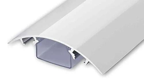 Design Kabelkanal 80mm breit lackiert in weiss glänzend RAL9003 Alunovo Kabelschacht Leitungskanal Installationskanal (Länge: 70cm)