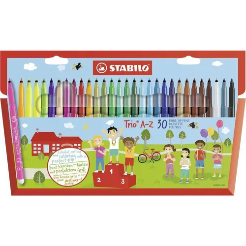 Filzstift - STABILO Trio A-Z - 30er Pack - mit 30 verschiedenen Farben