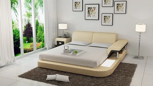 Designer Bett Polsterbett Luxusbett Doppelbett Ehebett Betten 140/160/180 LB8806
