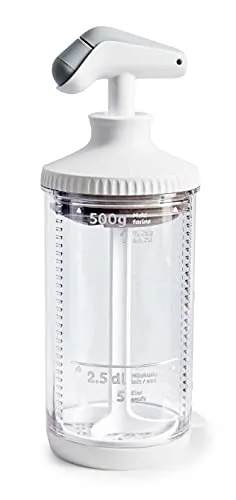 Betty Bossi Spätzle Blitz Maxi 1,3L - 3-in-1 für perfekte Spätzle - Kartoffelpressen & Spätzlepressen: 3-in-1-Funktion für einfaches Abmessen, Teigmischen und Ausbringen in einem, ideal für bis zu 6 Portionen Spätzli.