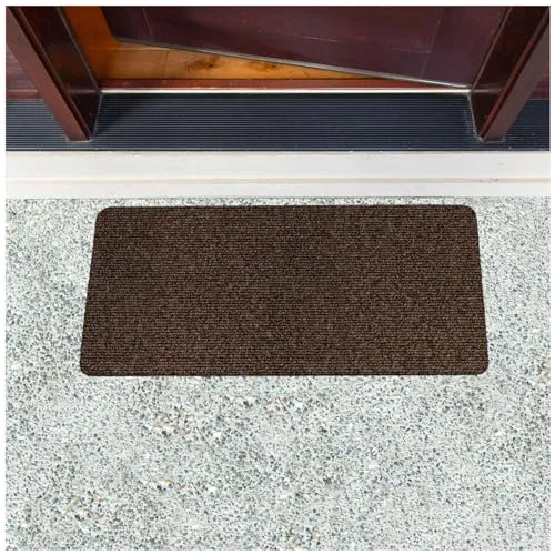 ANRO Fußmatte Schmutzfangmatte Türmatte Outdoor Fußabstreifer Türvorleger rutschfest Fussmatte Sauberlaufmatte Eingangsmatte Innen Außen Jumbo Braun 40x80cm