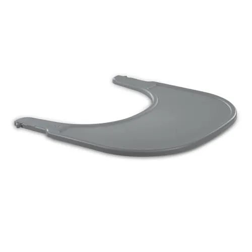 Hauck Hochstuhltablett Alpha Click Tray, grau - Hochstuhltablett aus robustem Kunststoff mit Außenranderhöhung, perfekt passend für den Hauck Hochstuhl Alpha+, leicht zu reinigen und ideal für eine sichere Mahlzeitenzeit.