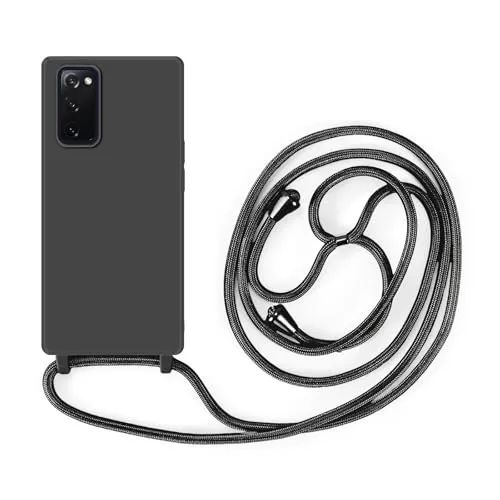 betterfon Handykette Hülle kompatibel mit Samsung Galaxy S20 FE Matt | Handyhülle Umhängen | Case Stoßfeste Schutzhülle | Schwarz