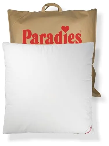 PARADIES Daunenkissen 80x80 cm - 1200g - Cleo fest Bio - KISSEN: Festes Daunenkissen mit RDS-zertifizierten Gänsefedern für optimalen Schlafkomfort und Stützkraft, ausgestattet mit Bio-Baumwollbezug für gesunden Schlaf.